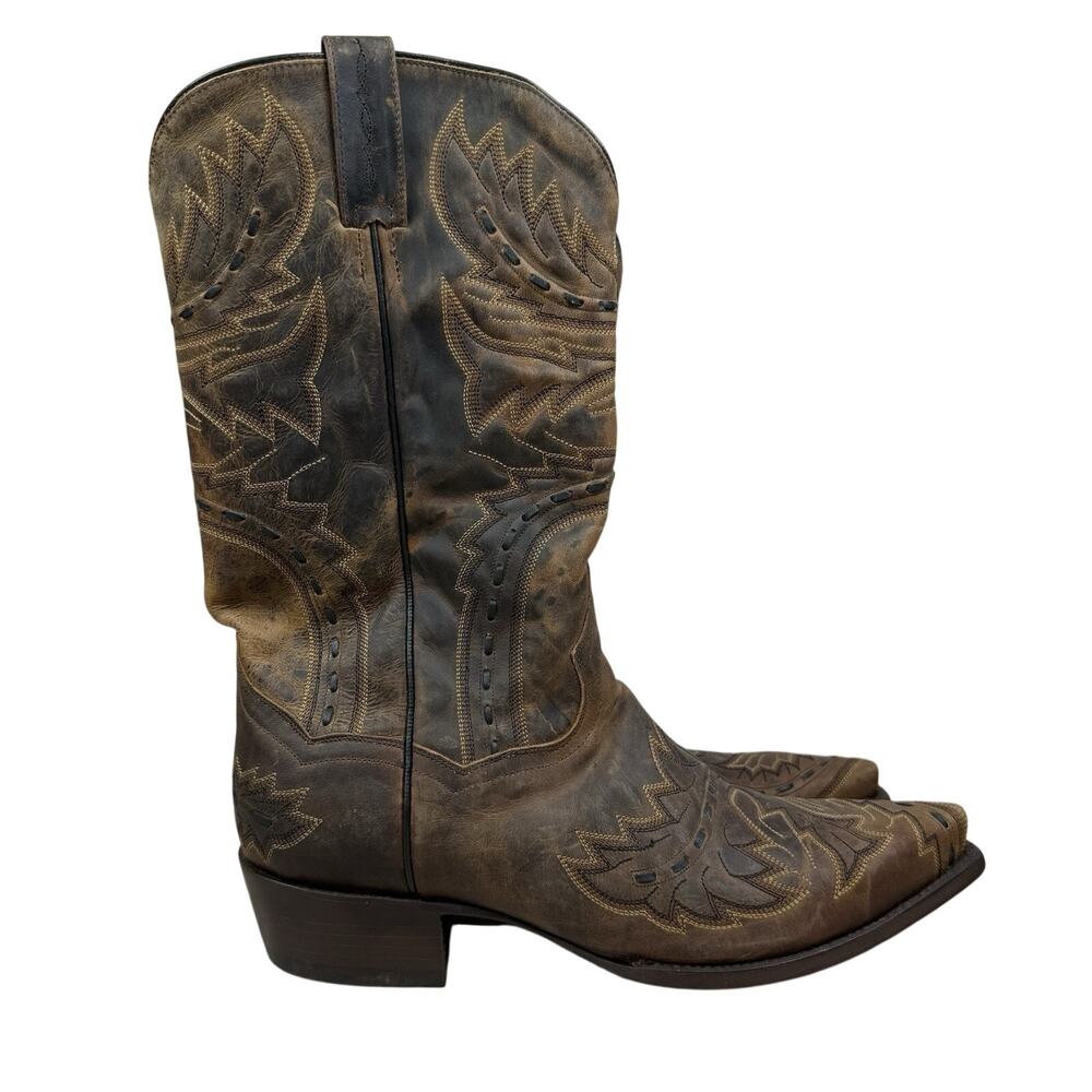 DAN POST Mad Cat Sidewinder Leather Cowboy Boots DP3422 Womens 11 Brown Western